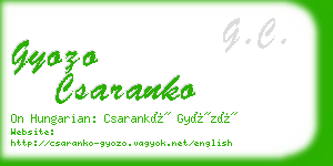 gyozo csaranko business card